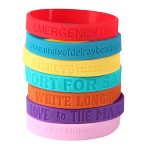 Debossed wristband deals