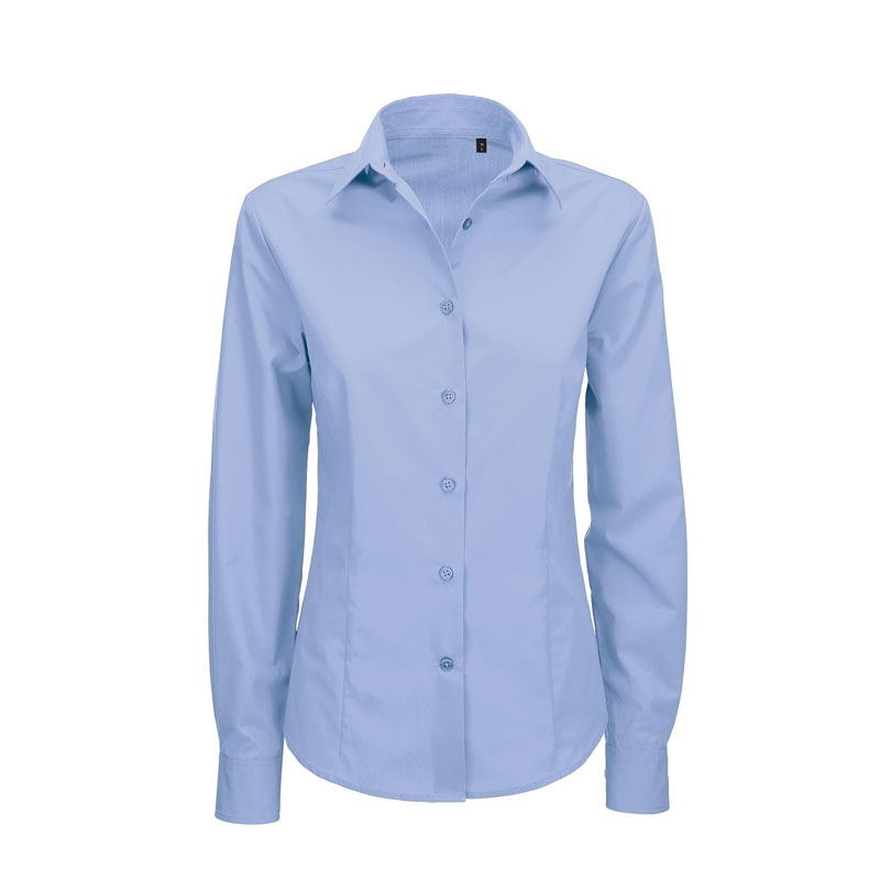 WOMEN’S LONG SLEEVE SHIRT LIGHT BLUE - Hercules